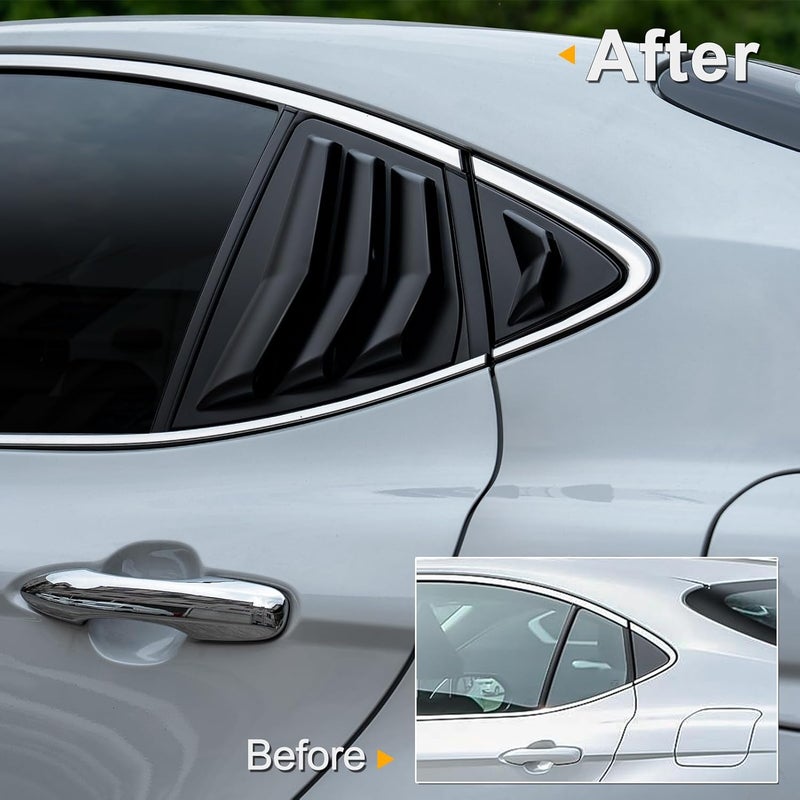 CKE for 9th Gen Camry LE SE XLE XSE Compatible with Toyota Camry 2025 2026 Accessories Sporty Car Exterior Rear Side Window Louvers Air Vent Scoop Shades Cover Trim Blinds -Matt Black - Image 2